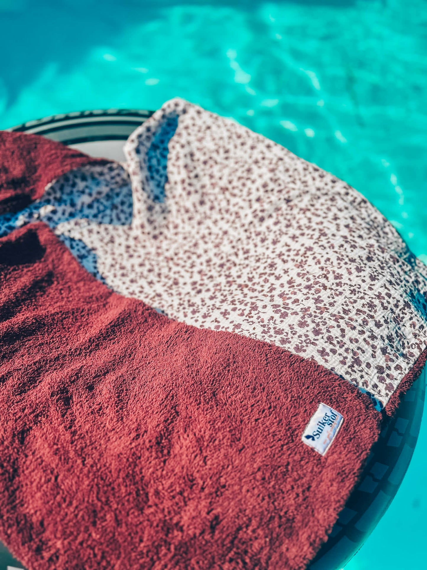 Babybadcape bordeaux