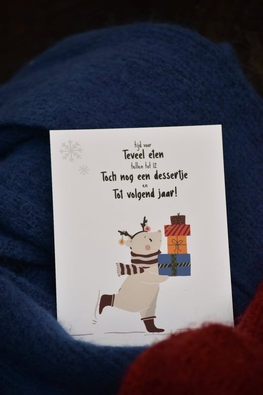 Kerstkaartje ijsbeer
