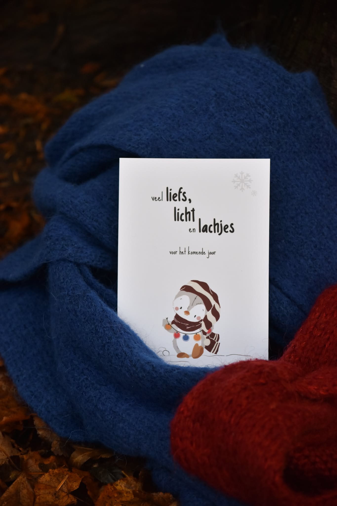 Kerstkaartje pinguïn