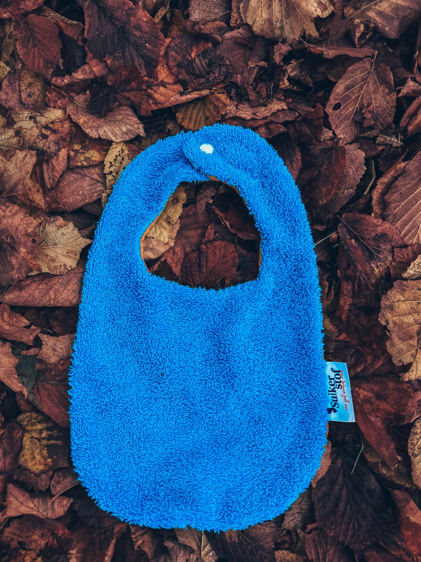 Slabbetje blauw & oker