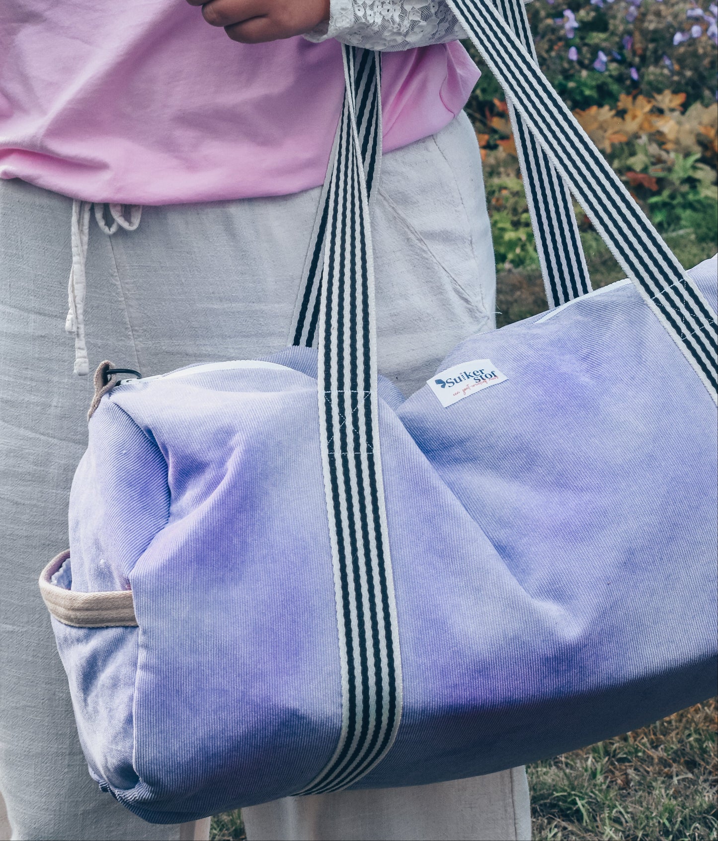 OP AANVRAAG: Duffelbag 'Anke' (kleur en stof op aanvraag)