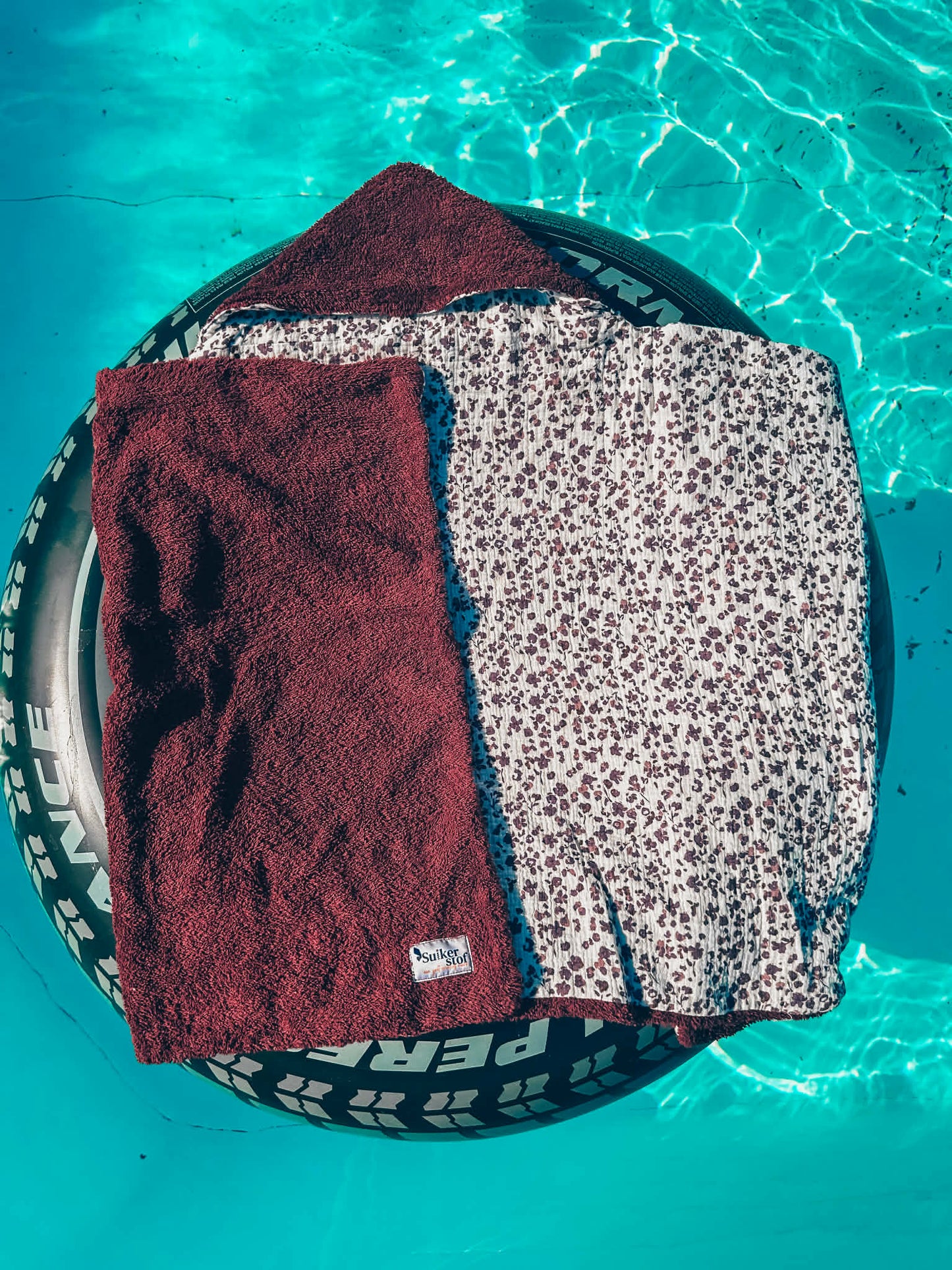 Babybadcape bordeaux